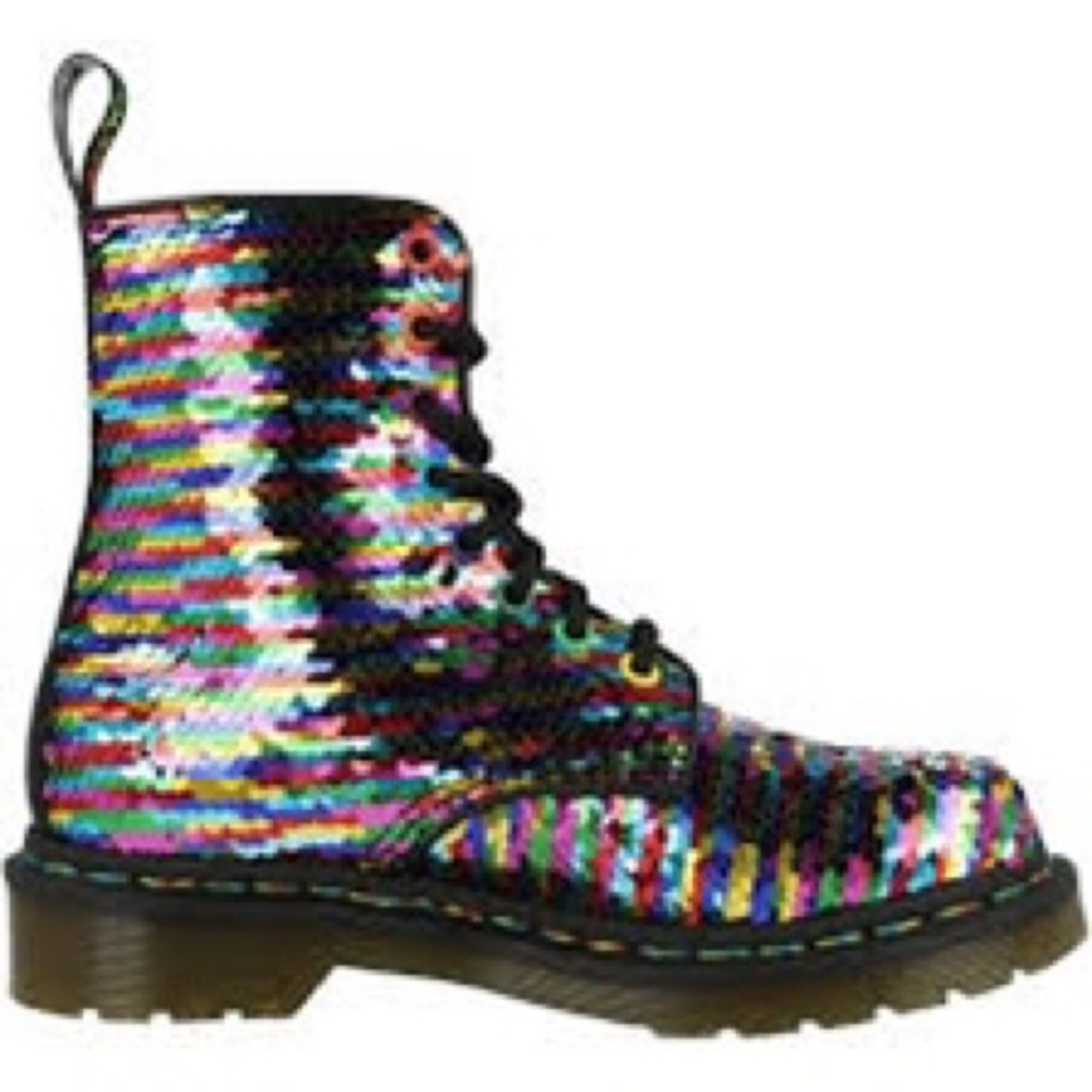 ๐ฅ Dr MartensPascal Sequin Rainbow Sequin - Picture 3 of 16